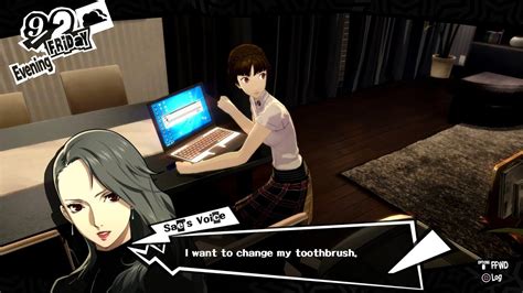 Persona 5 Makoto Steals Data From Sae Laptop Scene Hq Youtube
