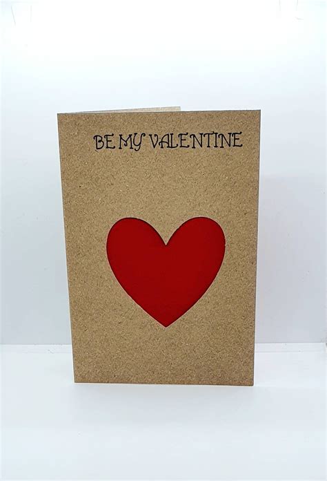 Valentines Card Be My Valentine Etsy