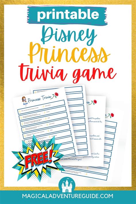 Disney Princess Trivia Questions And Answers For A Party Free Printable