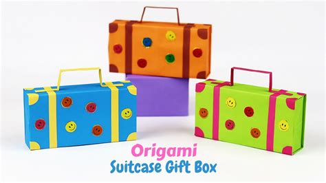 Diy Paper Suitcase T Box Origami Suitcase How To Make Paper