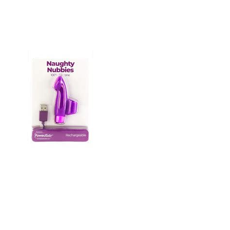 Powerbullet Rechargeable Naughty Nubbies Silicone Finger Vibe Purple Sinsations Adult Boutique