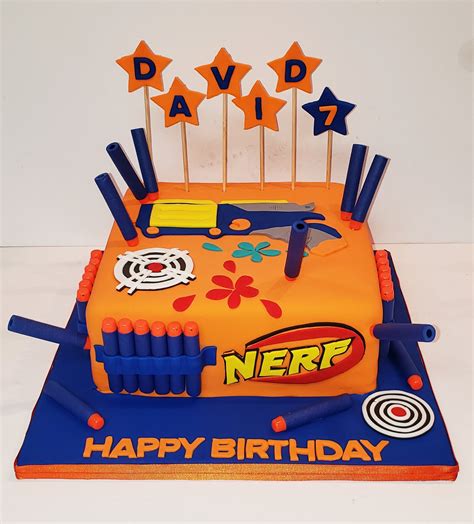 Nerf Birthday Cake Ideas Nerf Gun Theme Cake Eggless Aubree Haute