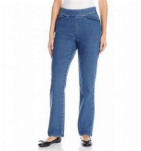 Chic Chic Womens 12x31 Stretch Straight Leg Pull On Jeans