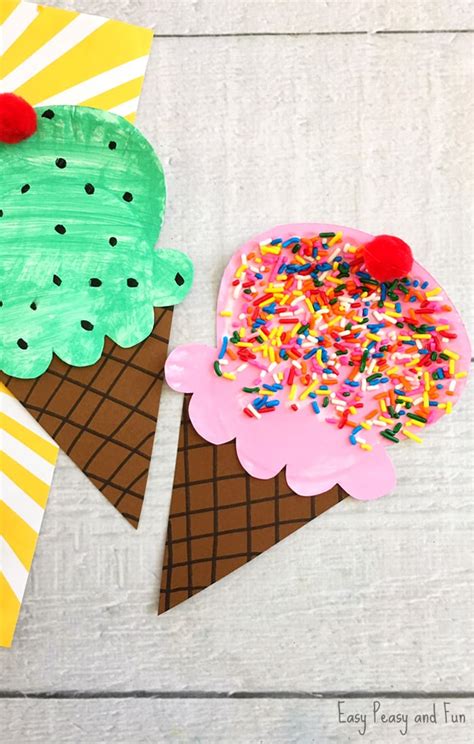 Paper Plate Ice Cream Craft Summer Craft Idea For Kids Easy Peasy