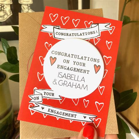 Congratulations On Your Engagement Magnet Card By Bedcrumb