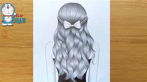 How To Draw A Girl With Wavy Hair For Beginners Wavy Hair Drawing