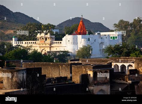 Brahma Temple In Pushkar In Rajasthan India Stock Photo Alamy