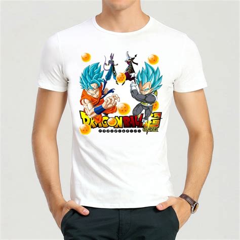 Dragon Ball Super T Shirt Fashion Short Sleeve Teenages White Anime