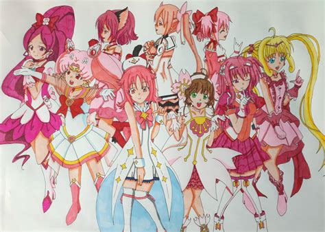 Pink Magical Girls~ Colored By Darkskyluna On Deviantart