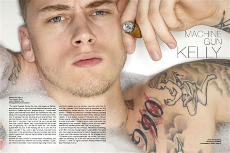 Machine gun kelly just debuted a neck tattoo on instagram…and viewer discretion is advised. Machine Gun Kelly - photographed for The untitled Magazine ...