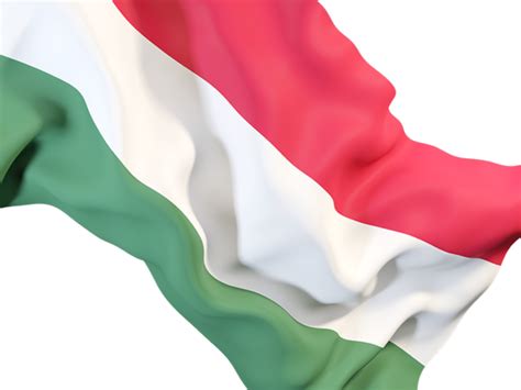 Waving Flag Closeup Illustration Of Flag Of Hungary