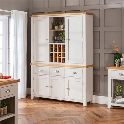 Downton Grey Triple Kitchen Larder Pantry Cupboard Pantry Cupboard