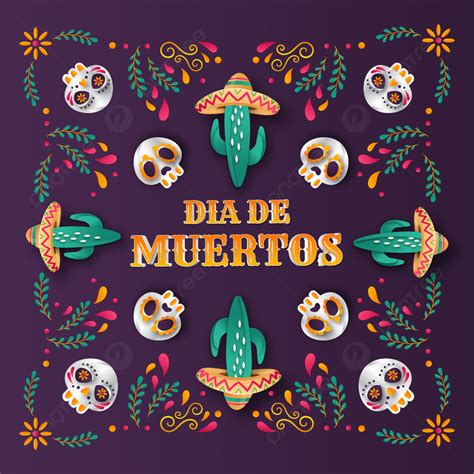 Background Of Dia De Muertos With Colorful Pattern Free Day Of The