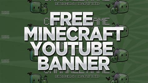 Free Gfx Minecraft Slime Mob Bannerchannel Art Template Psd Png