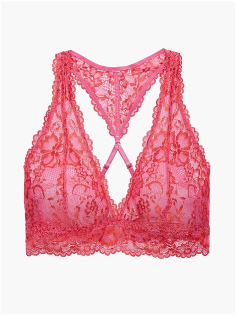 floral lace racerback bralette in multi and pink savage x fenty