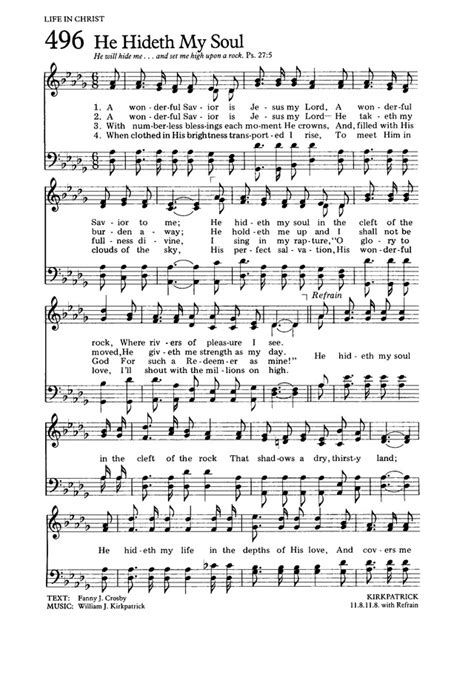 The Hymnal For Worship And Celebration 496 A Wonderful Savior Is Jesus