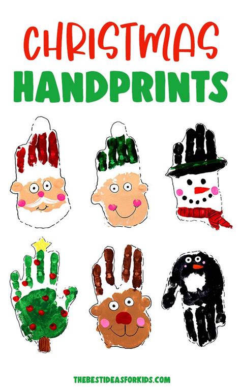 Christmas Handprint Art Christmas Activities For Kids Handprint Art