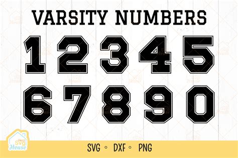 Sports Jersey Numbers College Font Svg Graphic By Veczsvghouse