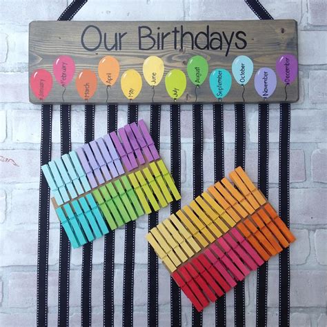 1 Birthday Chart Balloons Class Birthdays Classroom Decor