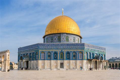 Mosque Of Al Aqsa Or Dome Of The Rock In Jerusalem Israel Stock Image