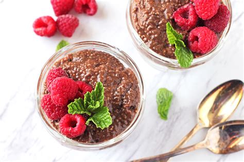 Low Fodmap Chocolate Raspberry Chia Pudding Delicious As It Looks