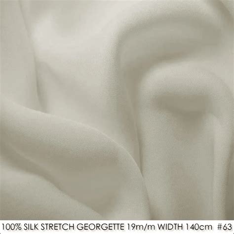 Silk Stretch Double Georgette 19mm Width55 140cm Pure Chiffon Fabric