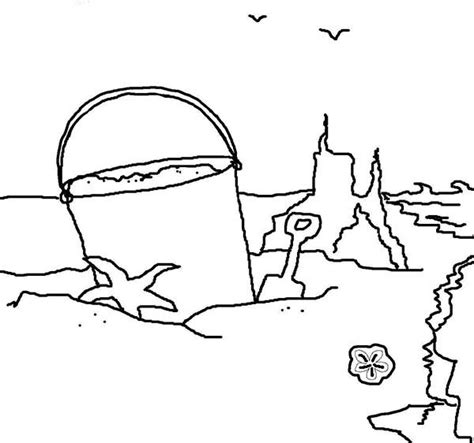 Find images of footprints in the sand. Sand Castle On The Beach Coloring Page - Download & Print ...
