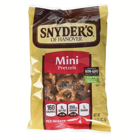 Snyders Of Hanover Mini Pretzels 15 Oz Bags Pack Of 48 Walmart