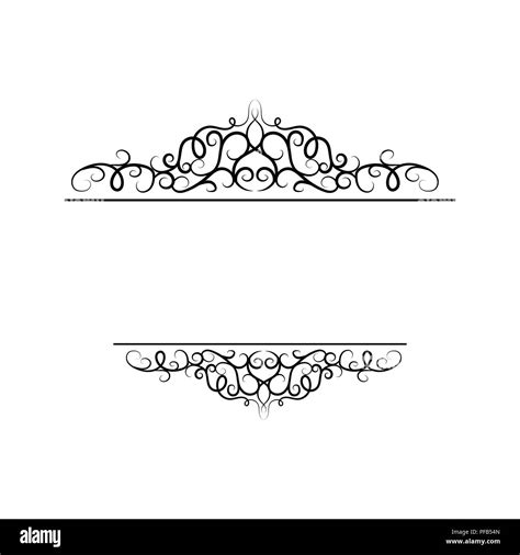 Vintage Vector Swirl Frame Set Stock Vector Image And Art Alamy