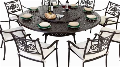 Fitfab 8 Person Round Outdoor Dining Table