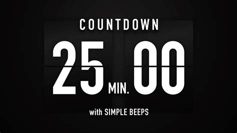 25 Minutes Countdown Timer Flip Clock ️ Youtube