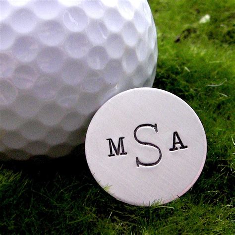 Pocket Token Golf Ball Marker Personalized Hand Stamped