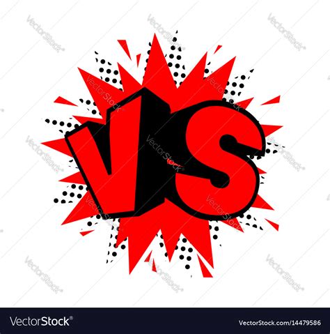 Vs Letters Competition Icon Royalty Free Vector Image