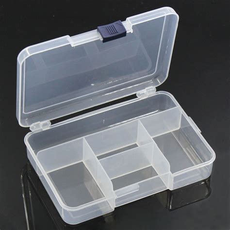 5x Clear Transparent Plastic Storage Box Collection Container Case Part