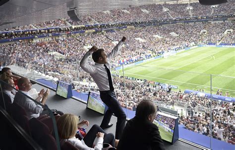 French President Emmanuel Macron Jumped On A Table To Celebrate World
