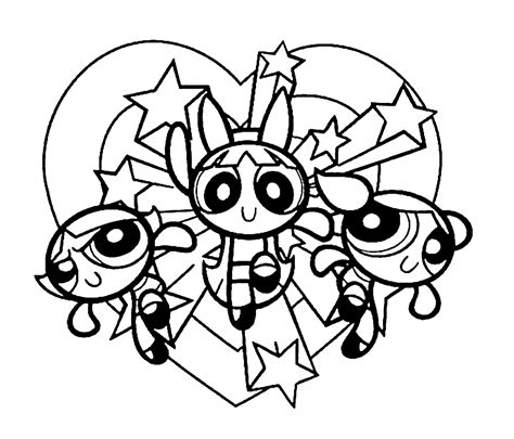 Cool Powerpuff Girls On Vacation Coloring Pages For Kids