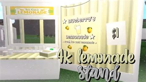 4k Lemonade Stand In Bloxburg Read Desc Bluebxrry Muffin Roblox