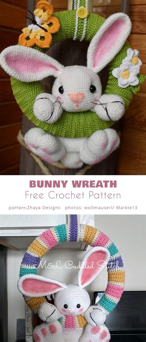 Spring And Easter Wreath Free Crochet Patterns Easter Crochet