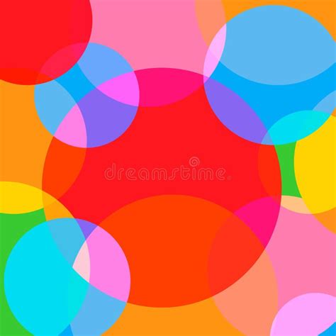 Simple And Colorful Circles Background Stock Vector Illustration Of