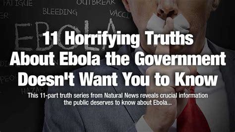 11 Horrifying Truths About Ebola The Government Doesnt Want You To