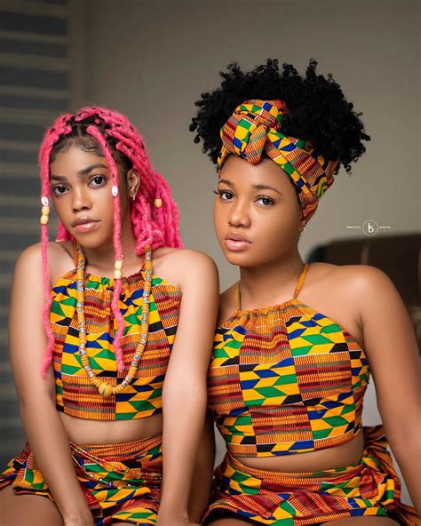 Hot Shots Of Two African Beauties In Kente Prints Fashion Classic Ghana