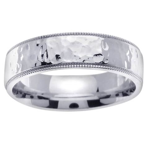 Stunning Wedding Rings Hammered Men S Wedding Ring