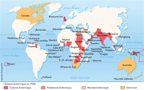 Carte Lempire Britannique Lhistoirefr