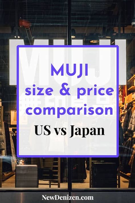 Muji Clothing Size Comparison Japan Vs Us New Denizen Muji Japan