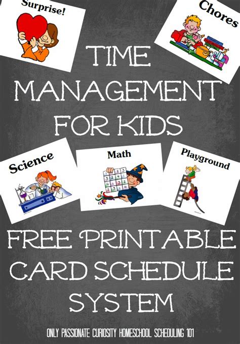 Time Management For Homeschool Kids Free Printable Only Passionate