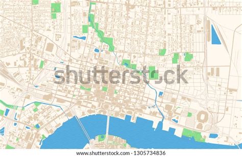Jacksonville Florida Printable Map Excerpt This Stock Vector Royalty