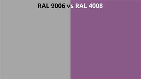 RAL 9006 Vs 4008 RAL Colour Chart UK