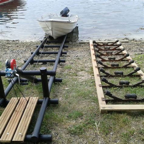 Diy double pwc dock kit floating boat dock with swim. Rollers on the right | House boat, Lake dock, Lakefront living