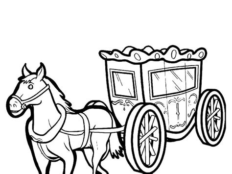 Horse And Cart Coloring Pages