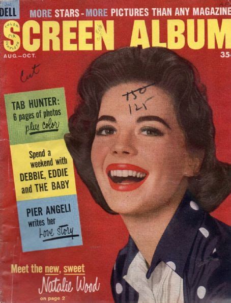 Natalie Wood Screen Album Magazine August 1957 Cover Photo United States